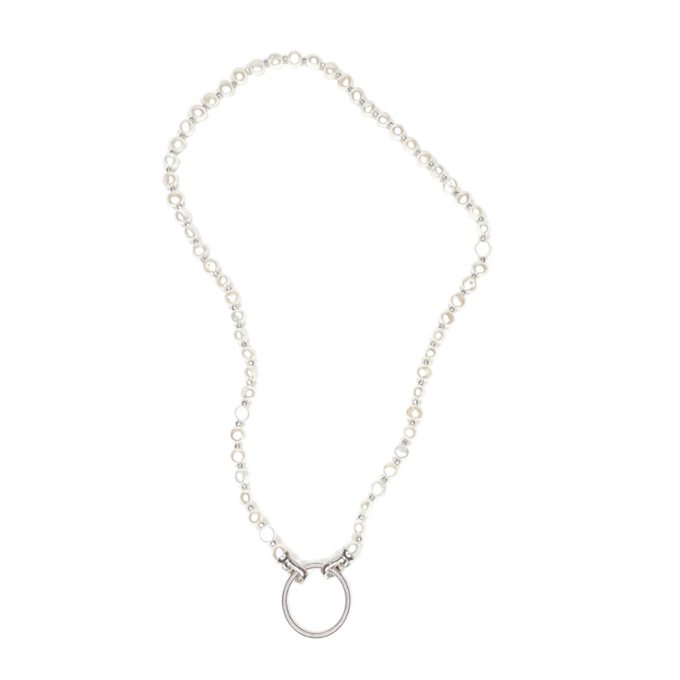 Elements Pearl Glasses Halo - Classic White Colour With Halo Ring| Pearls & Gems Glasses Chains | Coti