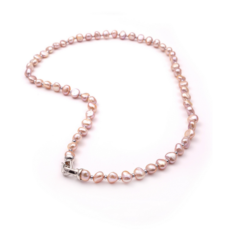 Elements Pearl Glasses Halo - Soft Pink Colour halo ring and silicone ends removed and used as necklace | Pearls & Gems Glasses Chains | Coti