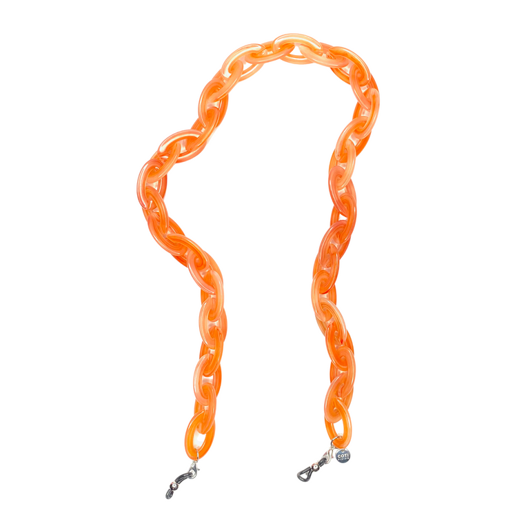 Luna Glasses Chain - Tangerine Colour | Italian Glasses Chains Collection | Coti