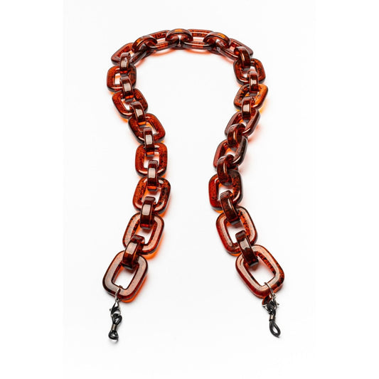 Baci Glasses Chain - Amber Colour | Italian Glasses Chains Collection | Coti