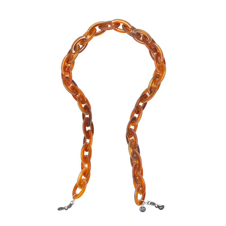 Luna Glasses Chain - Toffee Colour | Italian Glasses Chains Collection | Coti