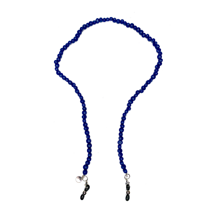 Lucca Bead Glasses Chain - Blue Colour | Mens Chains & Cords | Coti